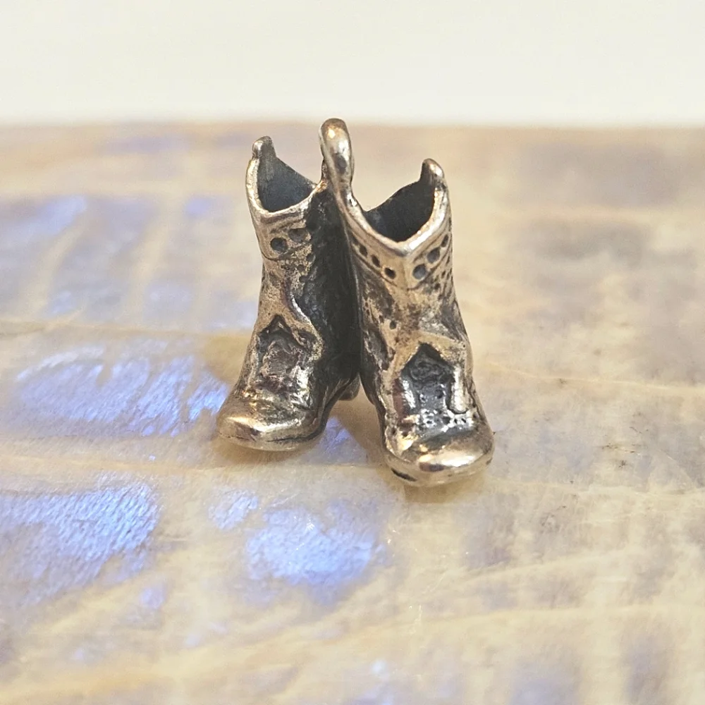 James Avery Sterling Silver 925 Pair of Cowboy Boots Charm Pendant